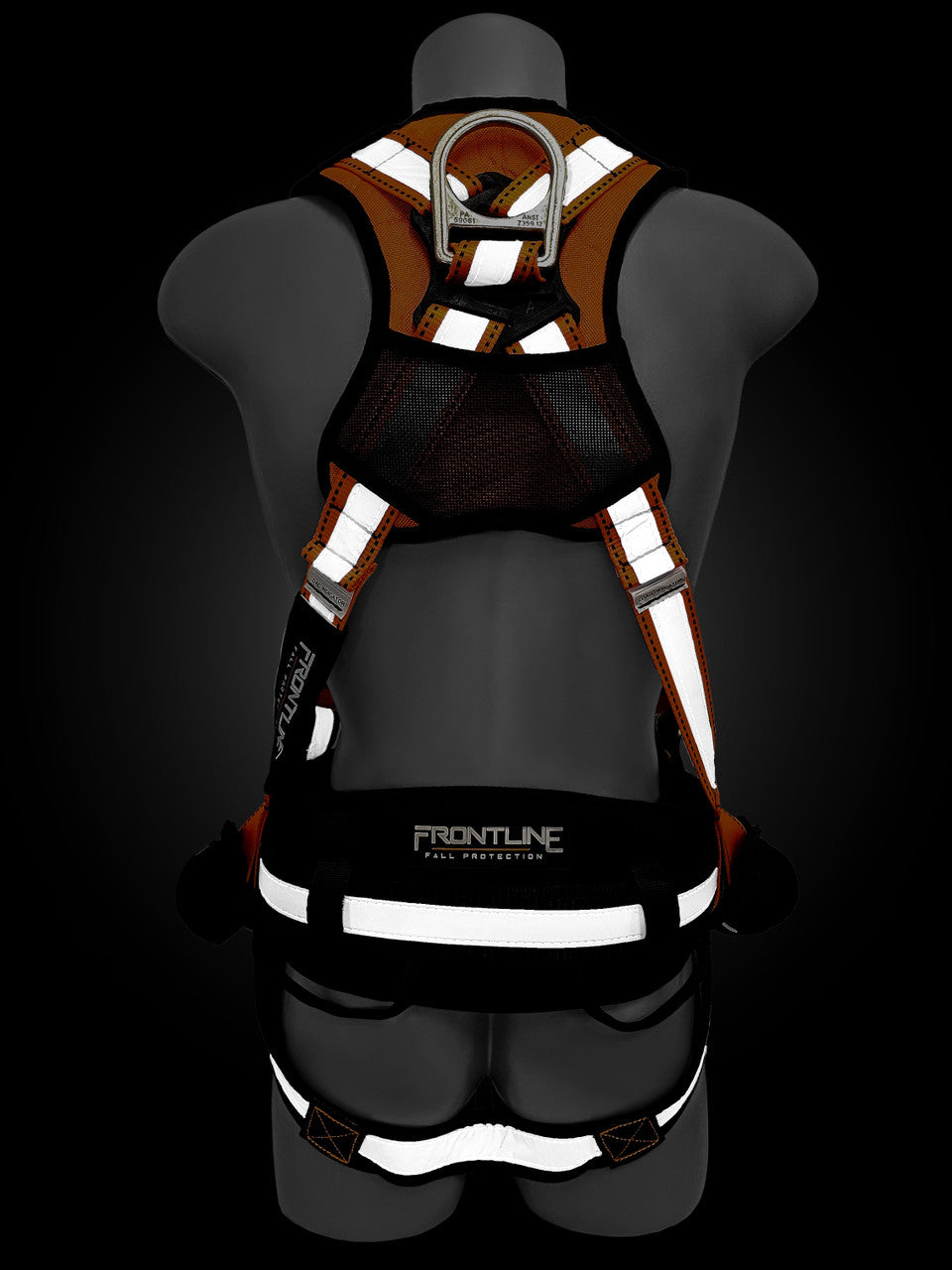 Frontline 100RCTB Combat™  Reflective Construction Full Body Harness with Tongue Buckle Legs and Trauma Straps