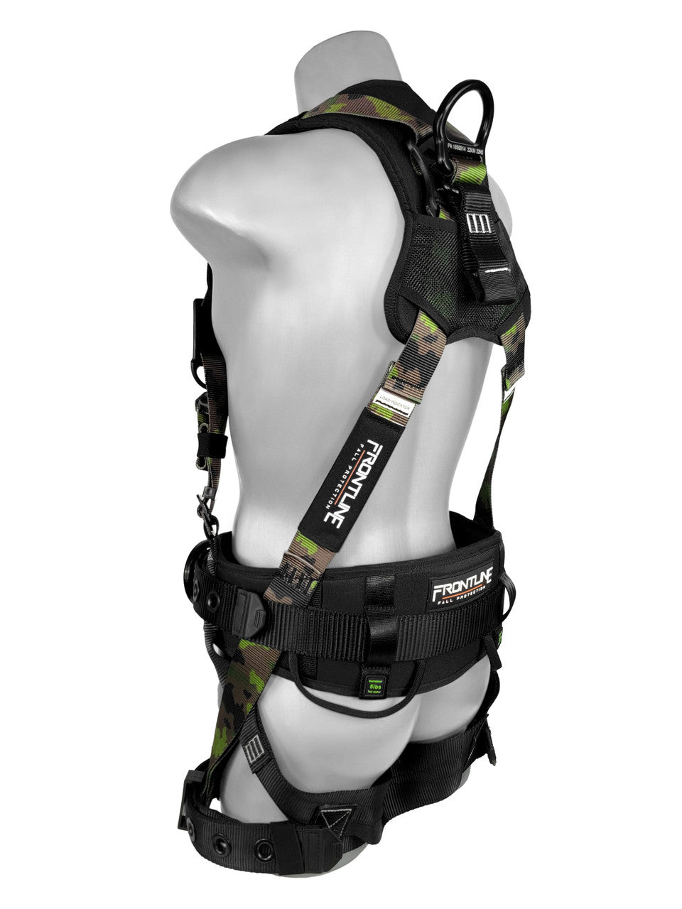 Frontline 110CTB-CF Camouflage Full Body Harness with Aluminum Hardware and Suspension Trauma Straps