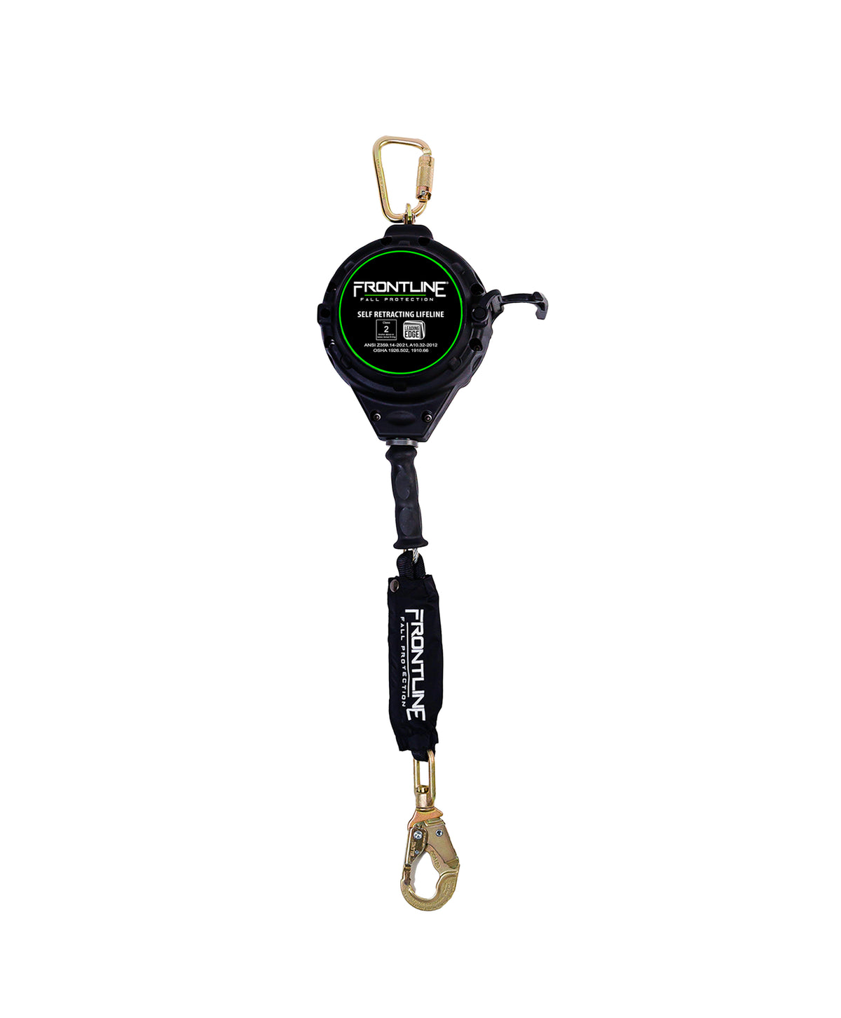 Frontline Fall Protection Rpg50 Frontline RPGCLE Leading Edge Cable Single Leg SRL with Steel Snap Hoo ...