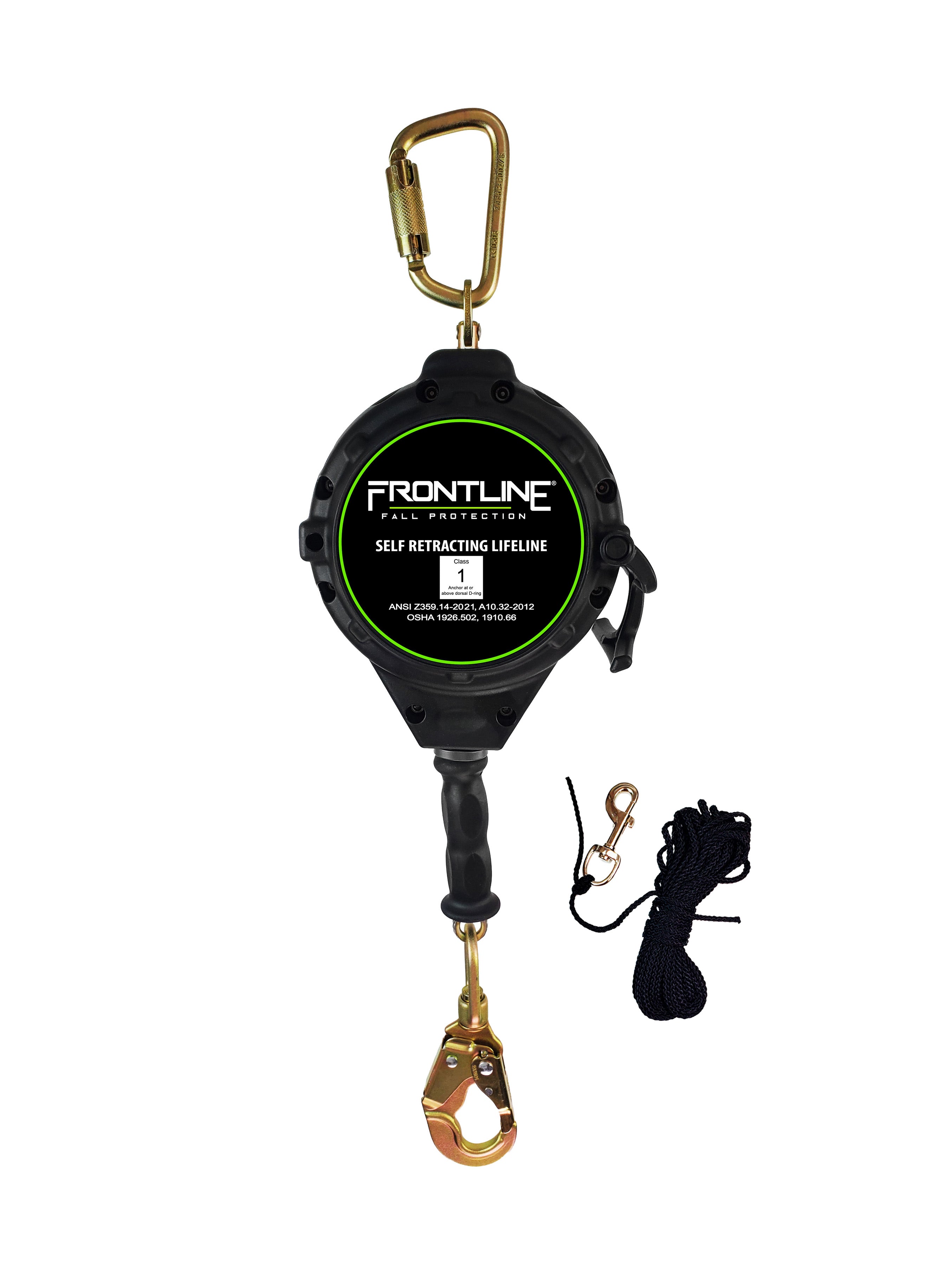 Frontline RPGC Cable Single Leg SRL with Steel Snap Hook End with Carry on Handle and Tagline