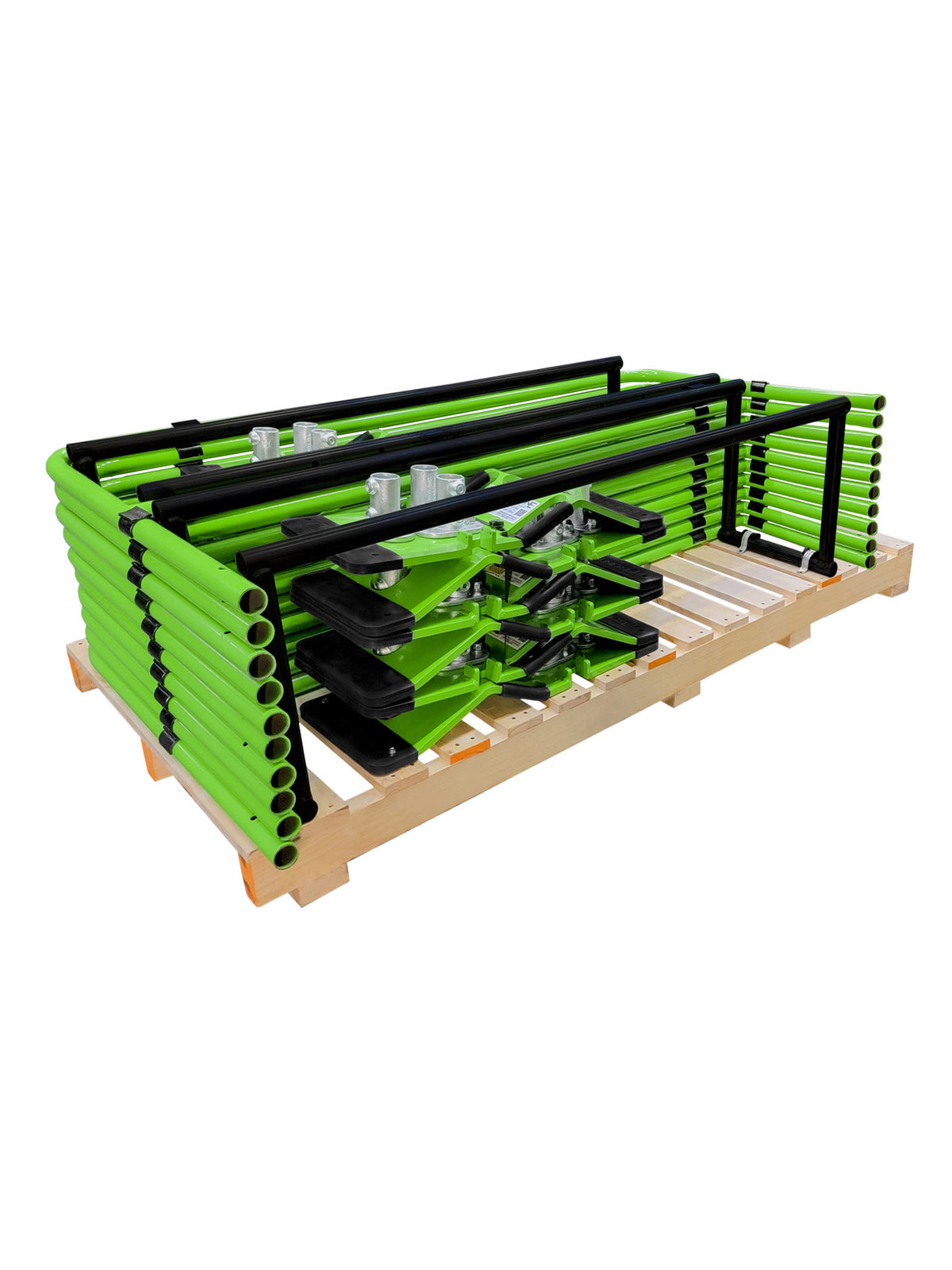 Frontline Fall Protection Rpg50 Frontline GUS05 Universal 5' Guardrails with Bases Complete Kit (50 ...