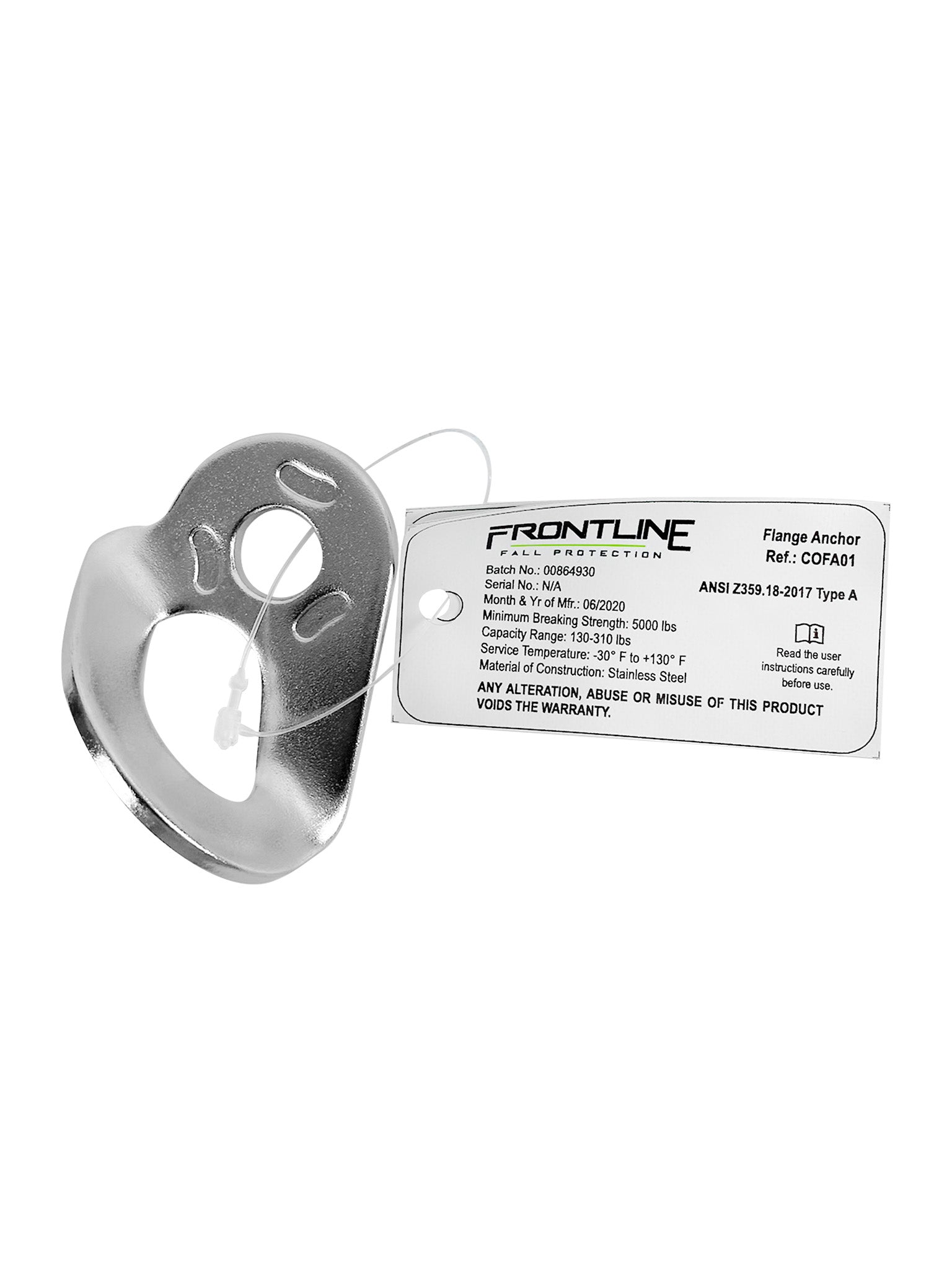 Frontline COFA01 + COFA01RB Stainless Steel Flange Anchor with Bolt