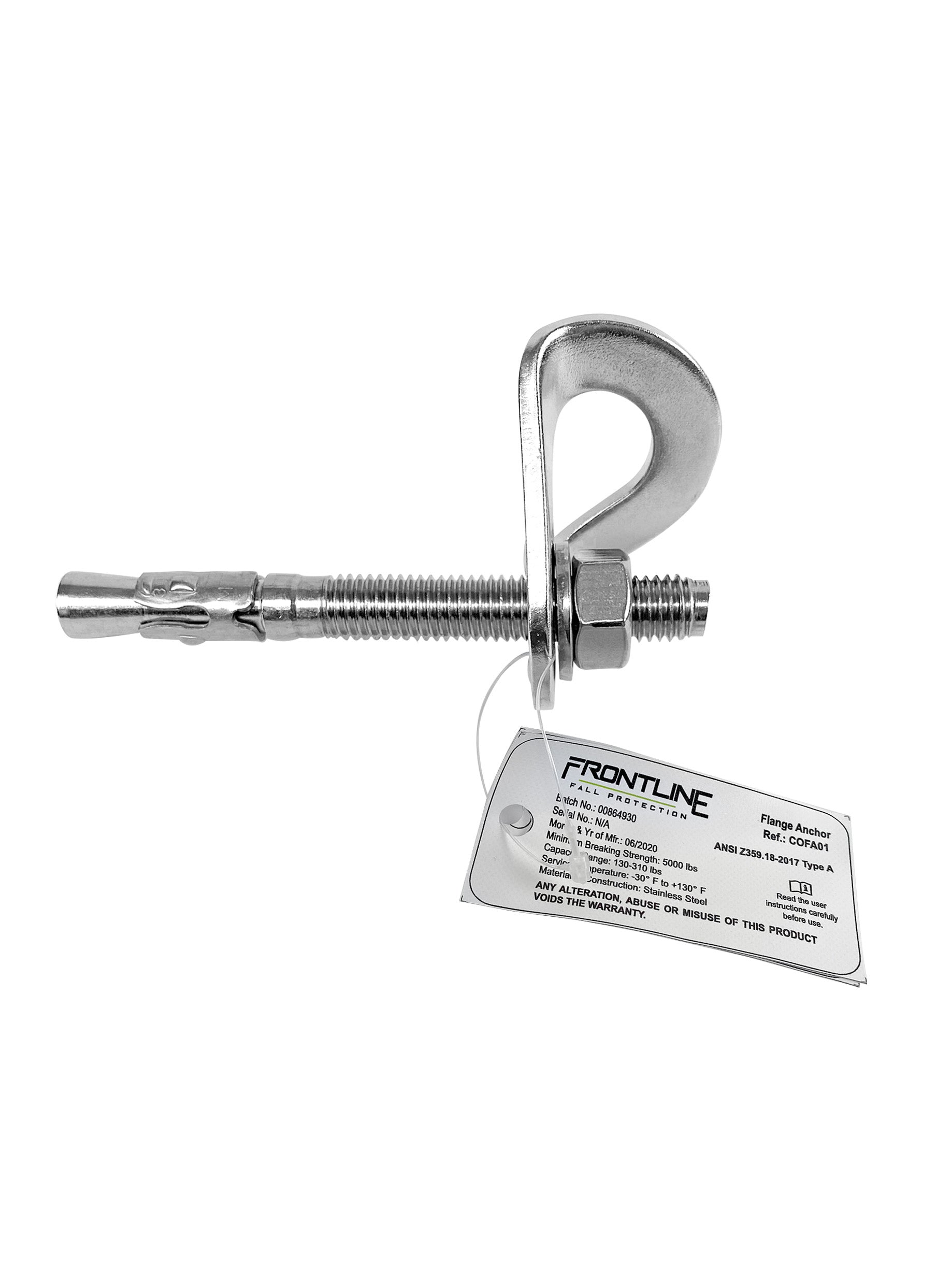 Frontline COFA01 + COFA01RB Stainless Steel Flange Anchor with Bolt