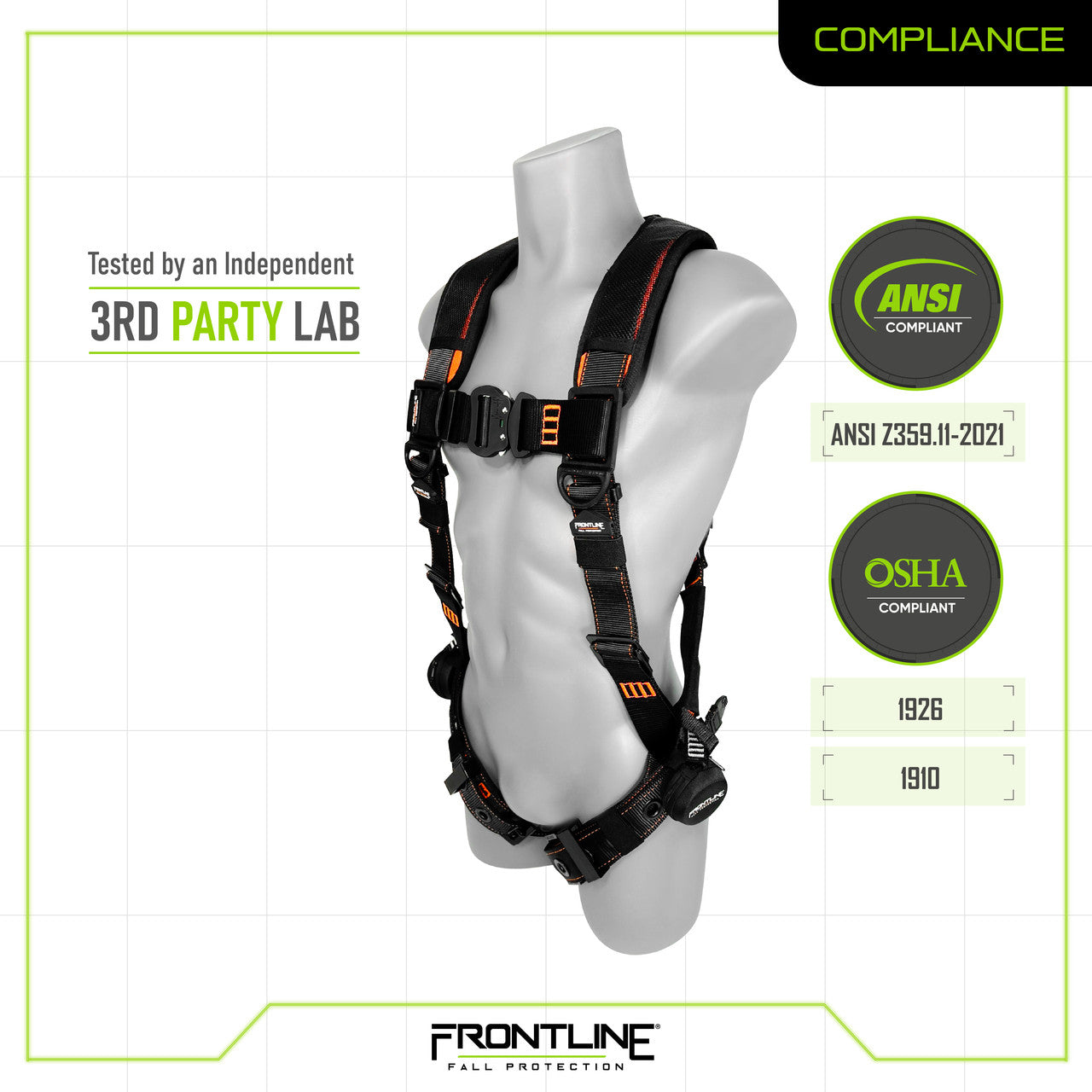 Frontline 110VTB Combat™ Lite Vest Style Harness with Aluminum Hardware and Suspension Trauma Straps