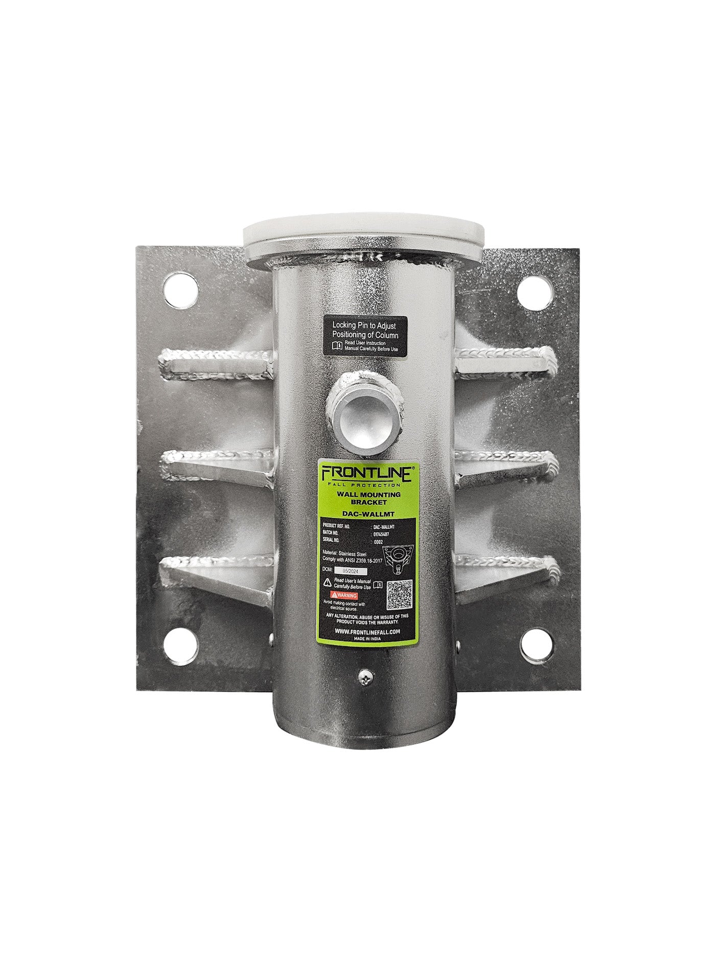 Frontline DAC-WALLMT Confined Space Davit System – Wall Mount Base Only