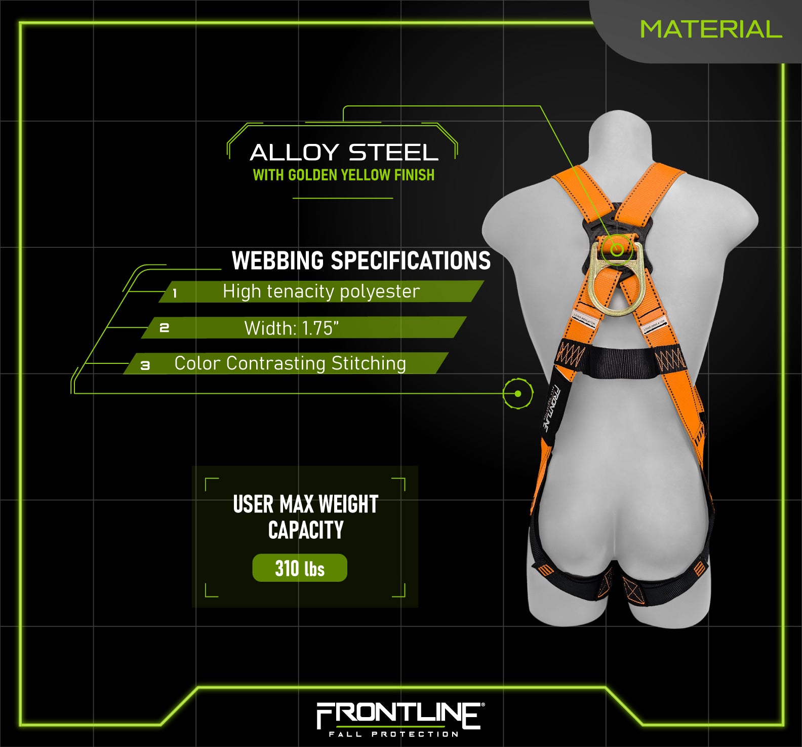 Frontline 100VMB Combat™  Economy Series Full Body Harness (Uni)
