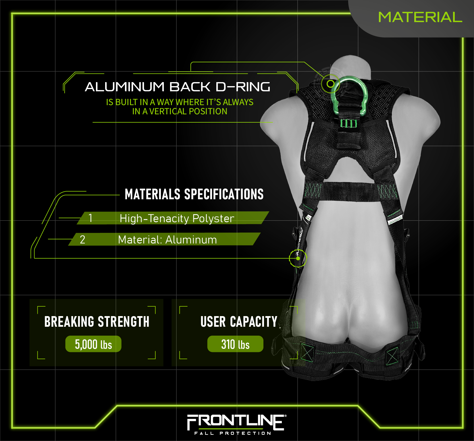 Frontline 250VTB Elite™ Vest Style Harness with Aluminum Hardware and Suspension Trauma Straps