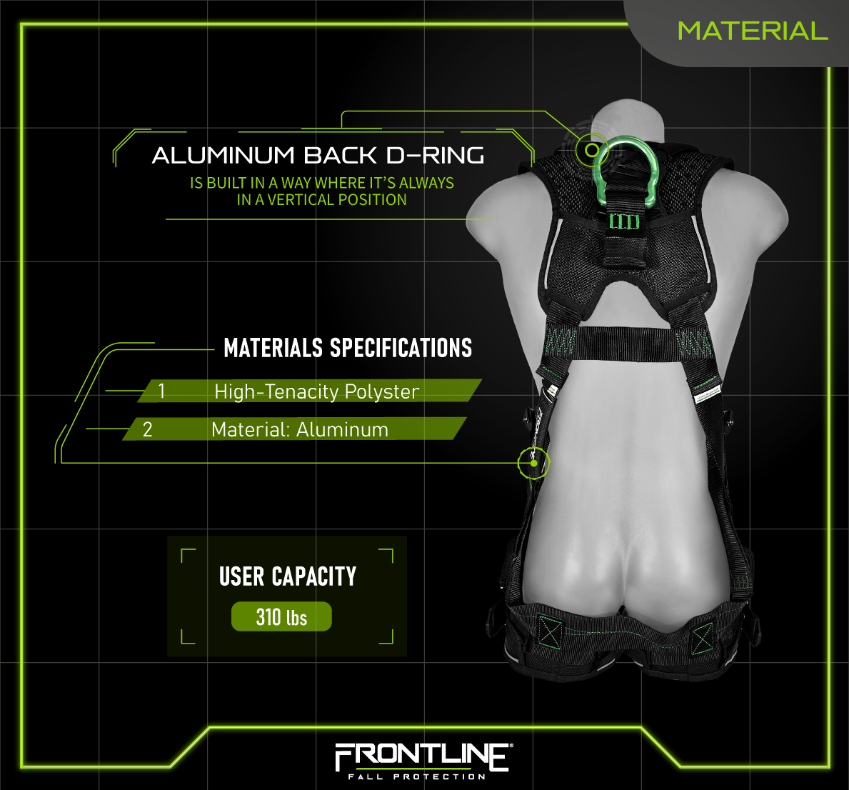 Frontline 250VTB Elite™ Vest Style Harness with Aluminum Hardware and Suspension Trauma Straps