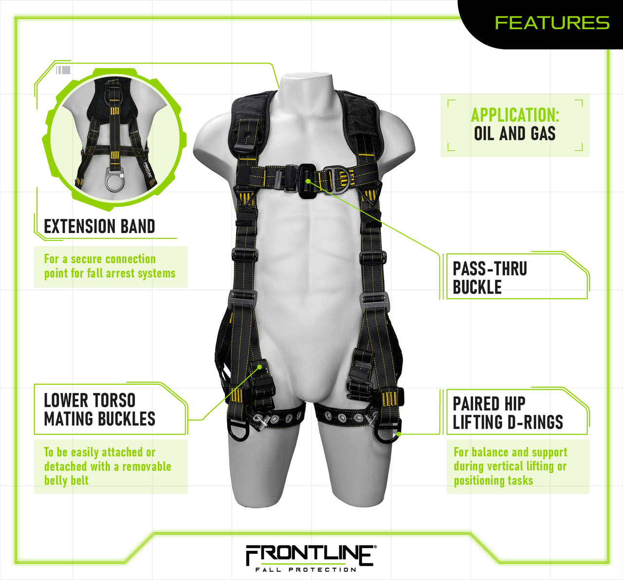 Frontline 150DHVT Derrick Vest Style Harness