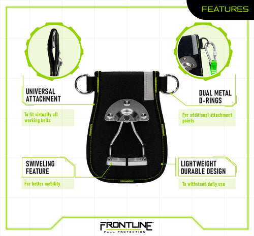 Frontline HH05SW ToolGrip™ 5 lbs Swiveling Hammer Holster with Side D-Rings