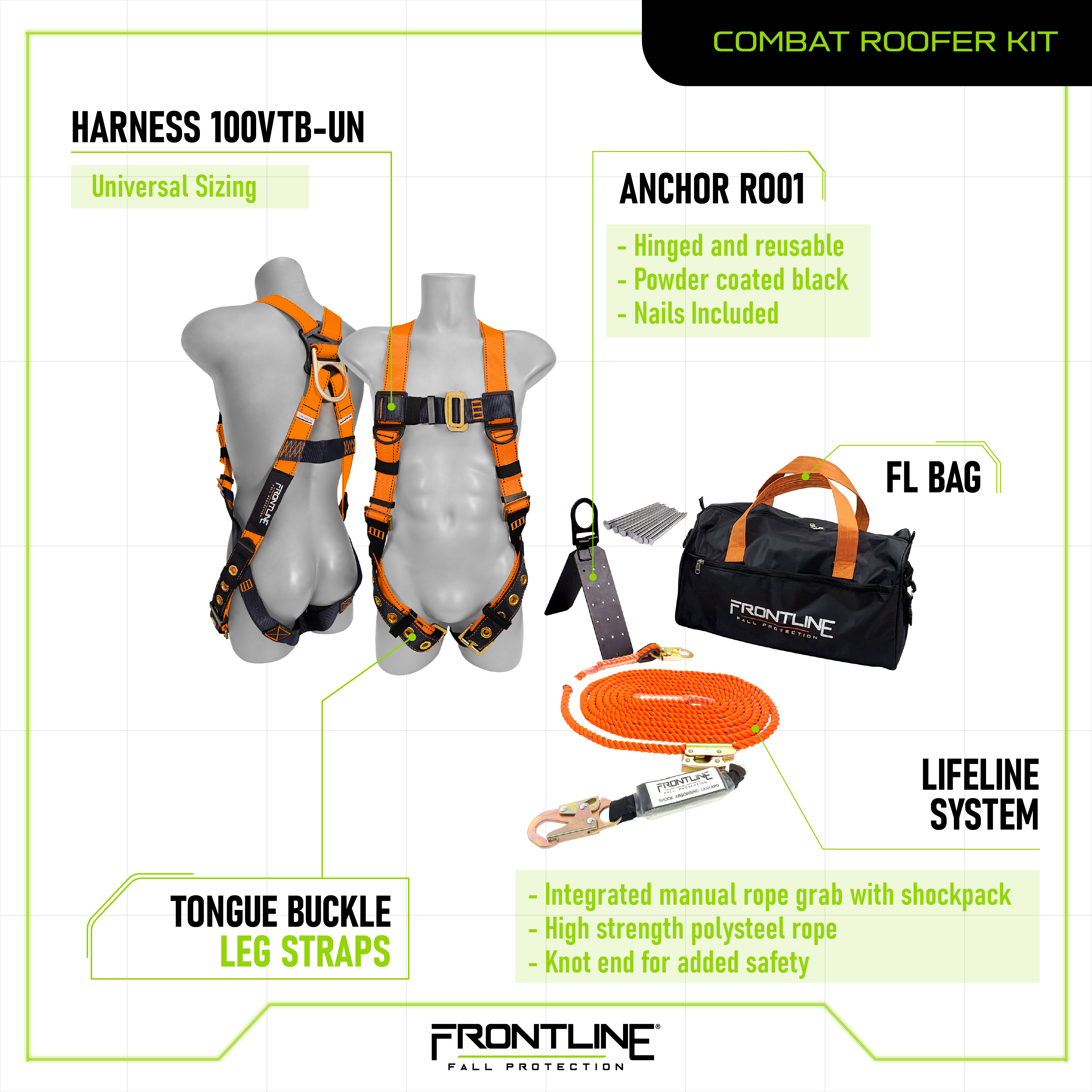 Frontline RK5PTB Combat™ Complete Roofers Kit