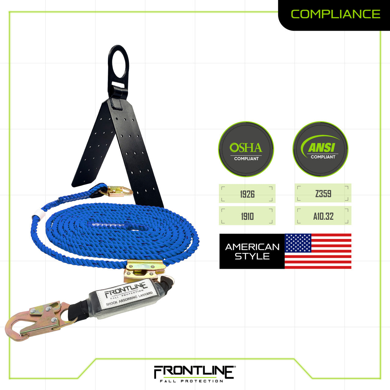 Frontline RK5PTB50-AM Combat™ American Style Complete Roofers Kit with 50' VLL