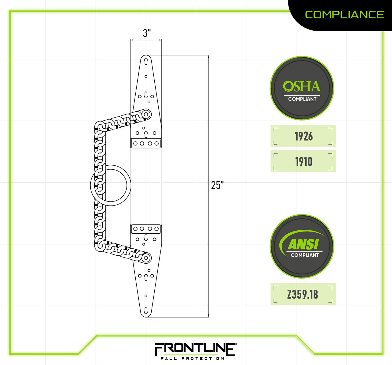 Frontline ROCH01 Halo Reusable Heavy Duty Chain Anchor