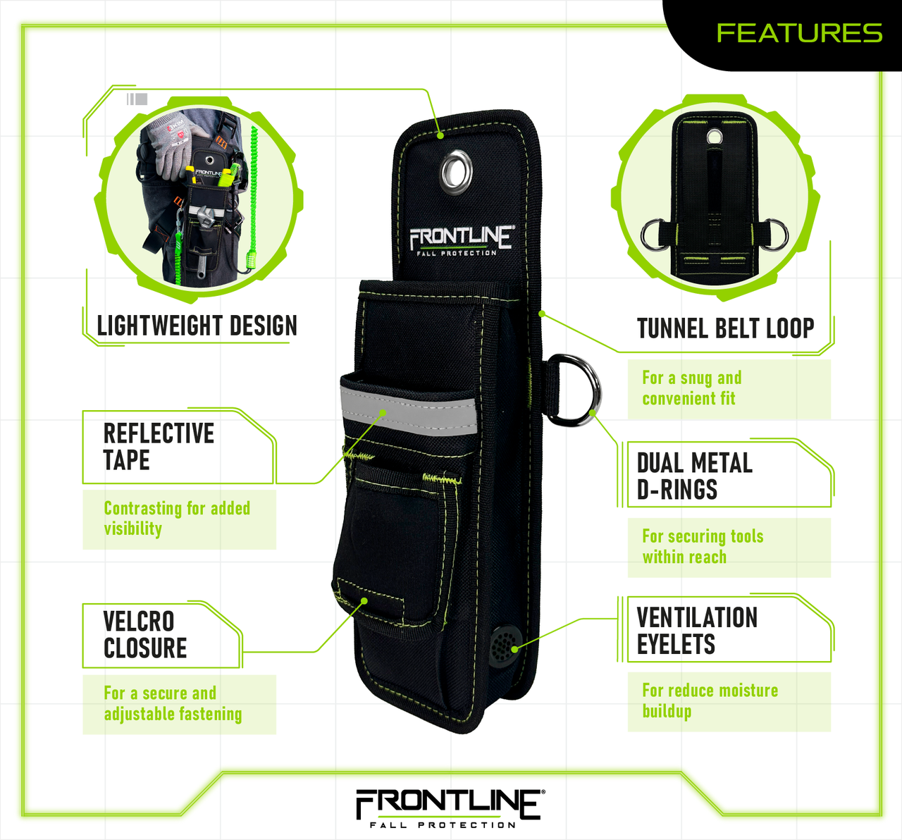 Frontline TH05 ToolGrip™ 5 lbs Tool Holster with Side D-Rings