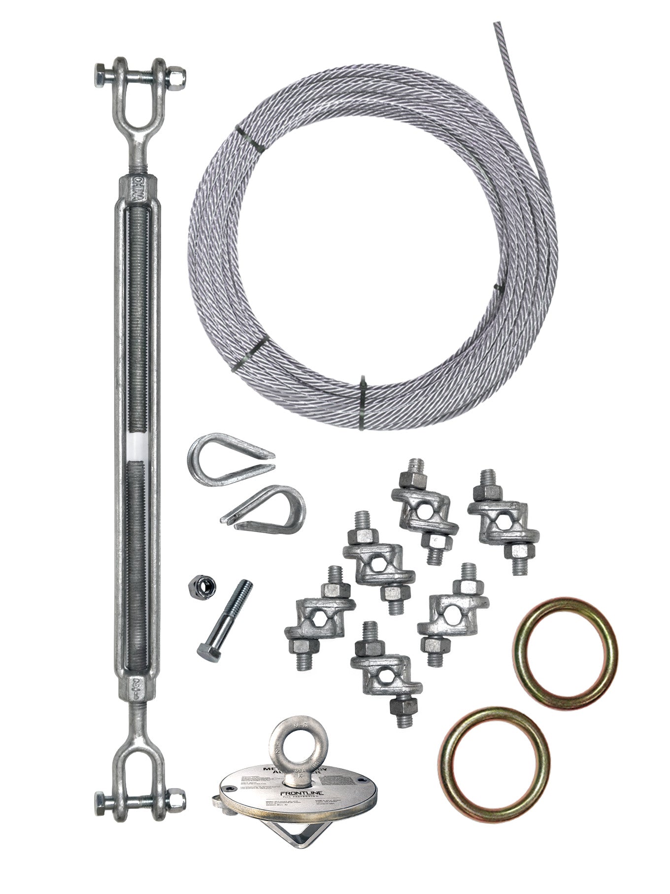 Frontline HLC-MPA Two Person Cable Horizontal Lifeline System with Plate Absorber