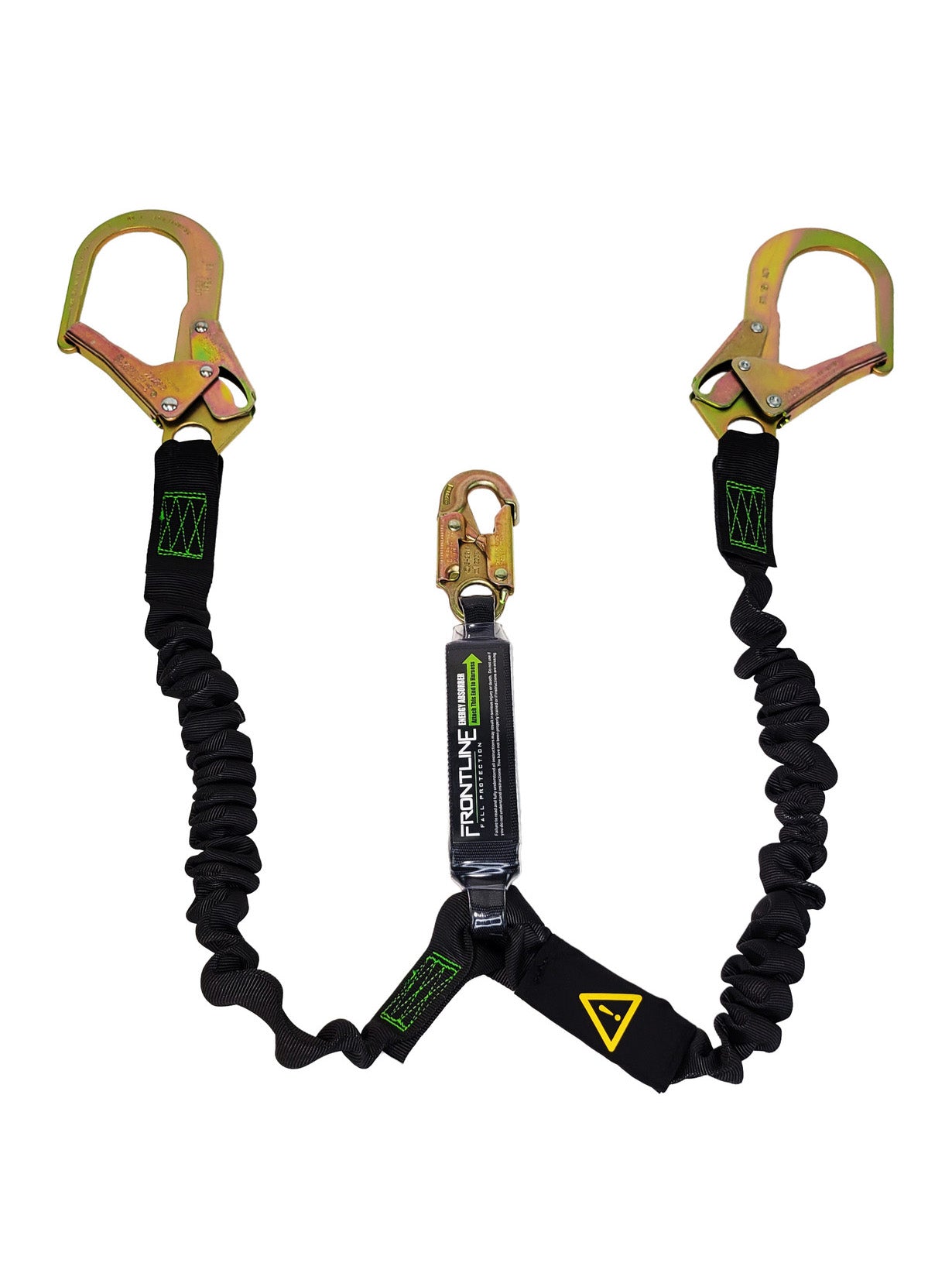 Frontline LES62R-US Patriot™ 6' Double Leg Elastic Lanyard with Rebar Hook Ends - Made in USA