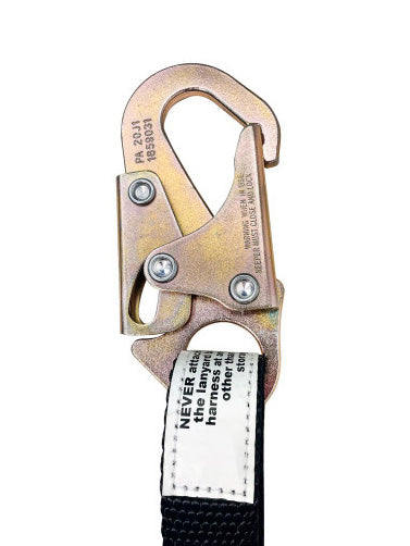 Frontline LPO62SADJ Combat™ 6' Tie-Back Double Leg  Shock Absorbing Lanyard with Snaphooks