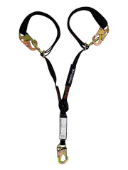 Frontline LPO62SADJ Combat™ 6' Tie-Back Double Leg  Shock Absorbing Lanyard with Snaphooks