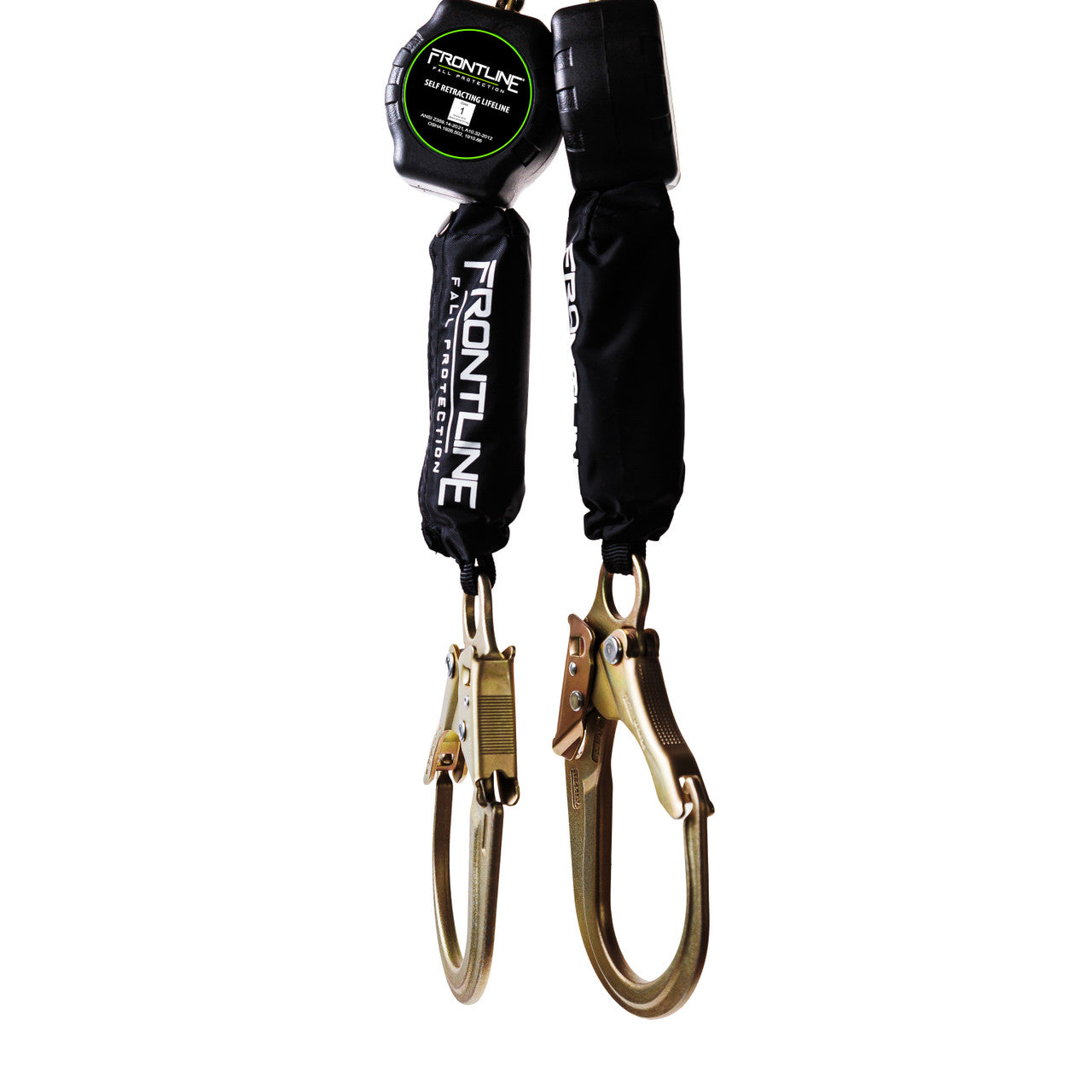 Frontline RPA062R Aramid Fiber Web Twin Leg 6' SRL with Steel Rebar Hook Ends