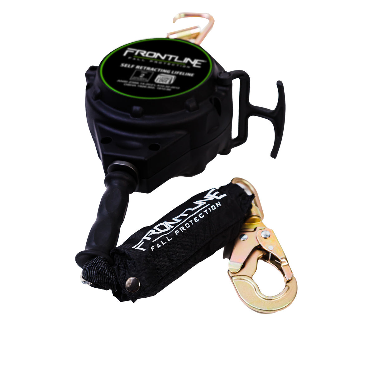 Frontline Fall Protection Rpg50 Frontline RPGCLE Leading Edge Cable Single Leg SRL with Steel Snap Hoo ...