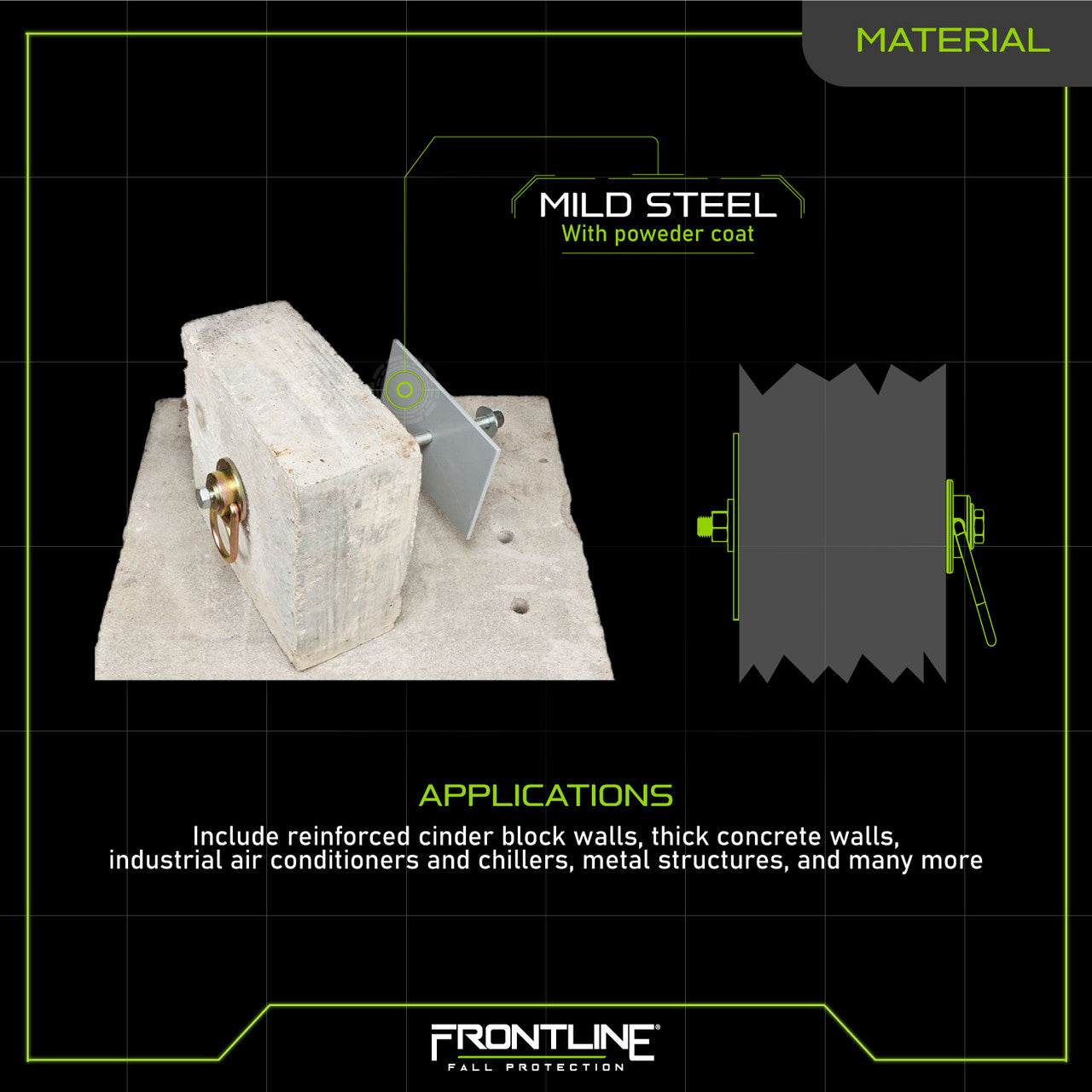 Frontline SWX100N-QPQ-CTS Reinforcement Back Plate for MEGA Swivel