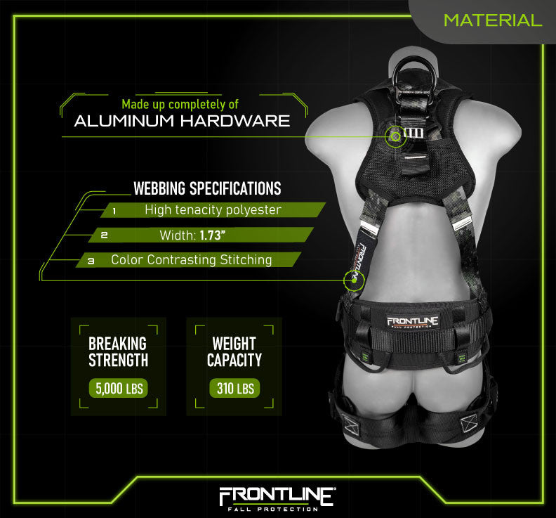 Frontline 110CTB-DC Digital Camo Full Body Harness with Aluminum Hardware and Suspension Trauma Straps