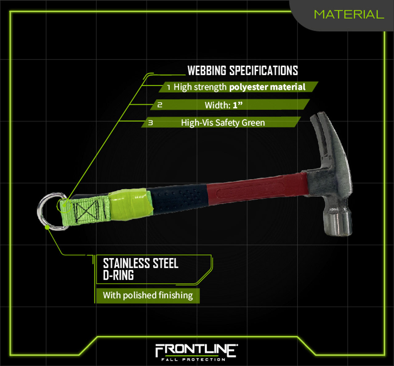 Frontline ACTLDR ToolGrip™ 4 lbs Webbing Tool D-Ring Anchor