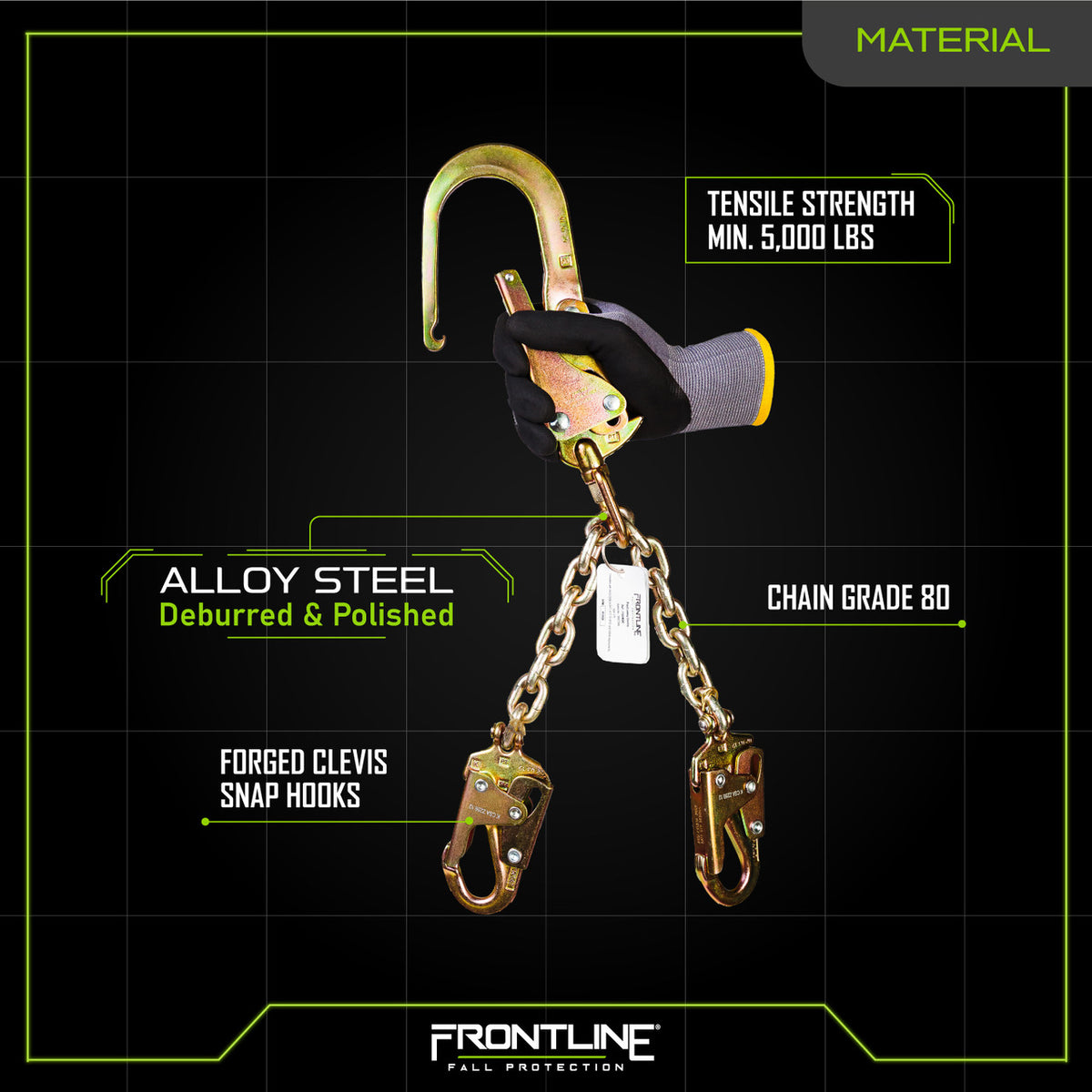Rebar Chain Frontline PSSW2R Rebar Positioning Chain Assembly with Swivel ...