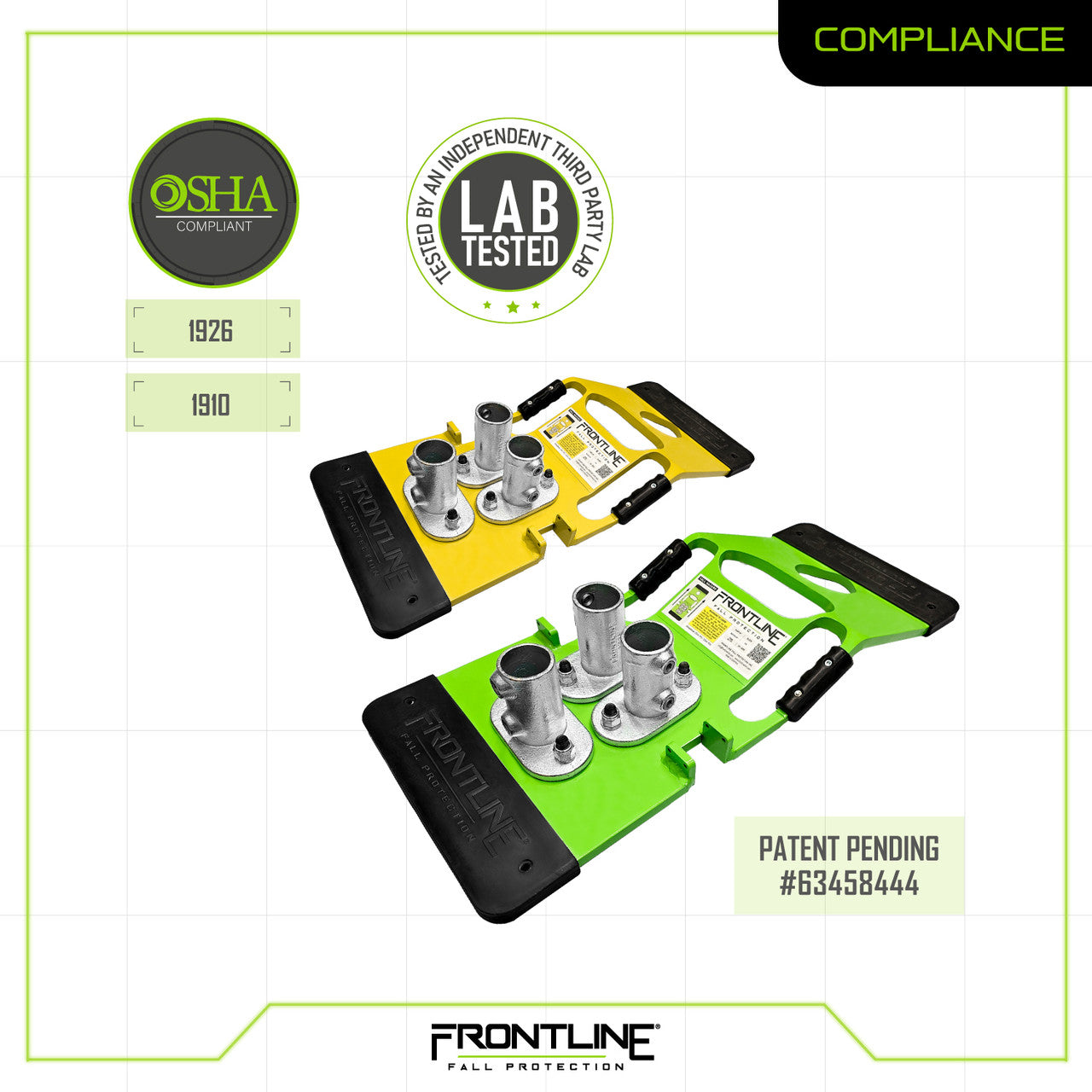 Frontline GUS10 Guardrail System Non-Penetrating Complete 100' Kit - OSHA Compliant