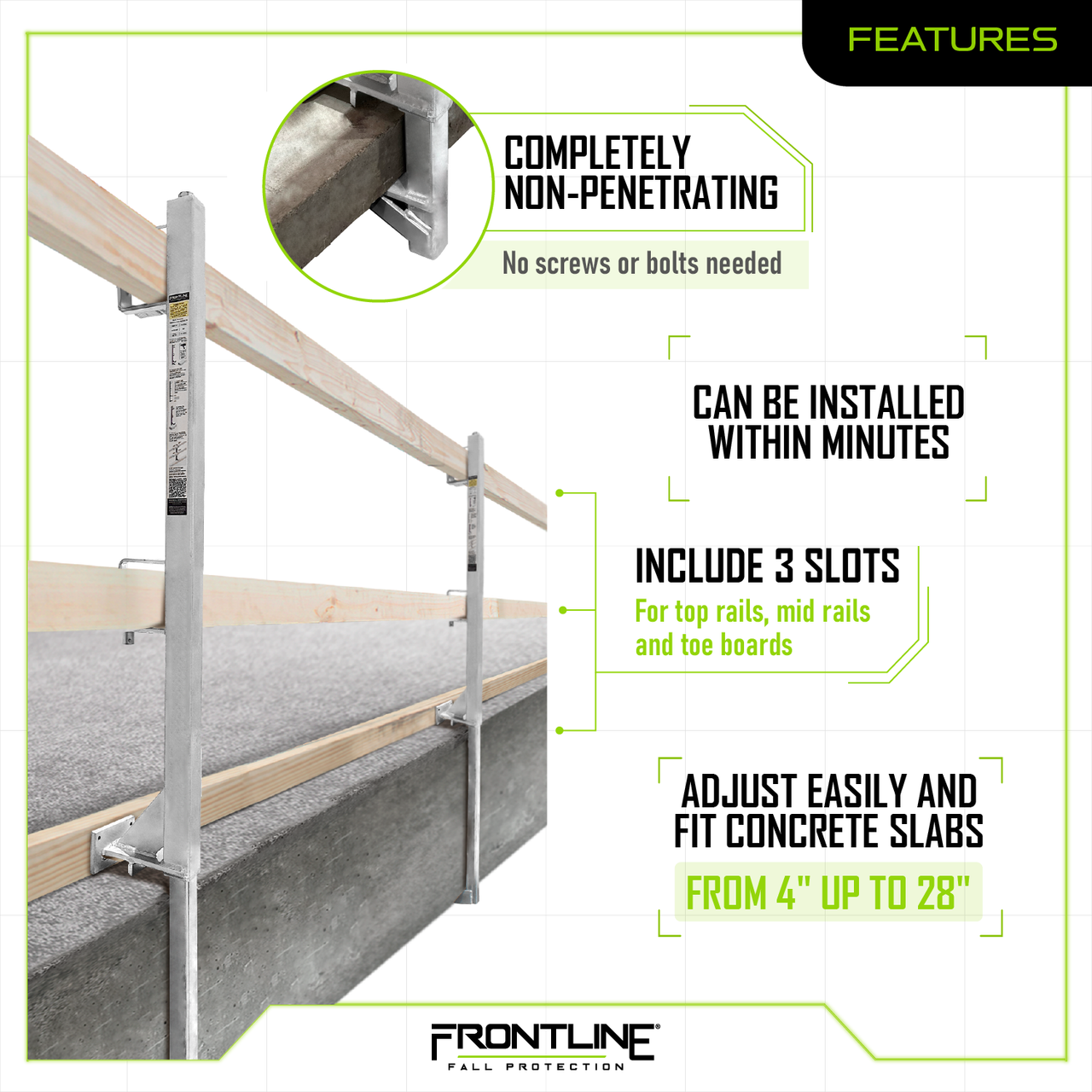 Frontline GUC2X4 Slab Grabber System for Concrete Substrates