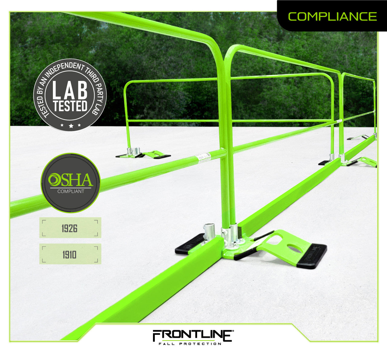 Frontline GUS-EA Guardrail Section for Concrete or Steel Substrates