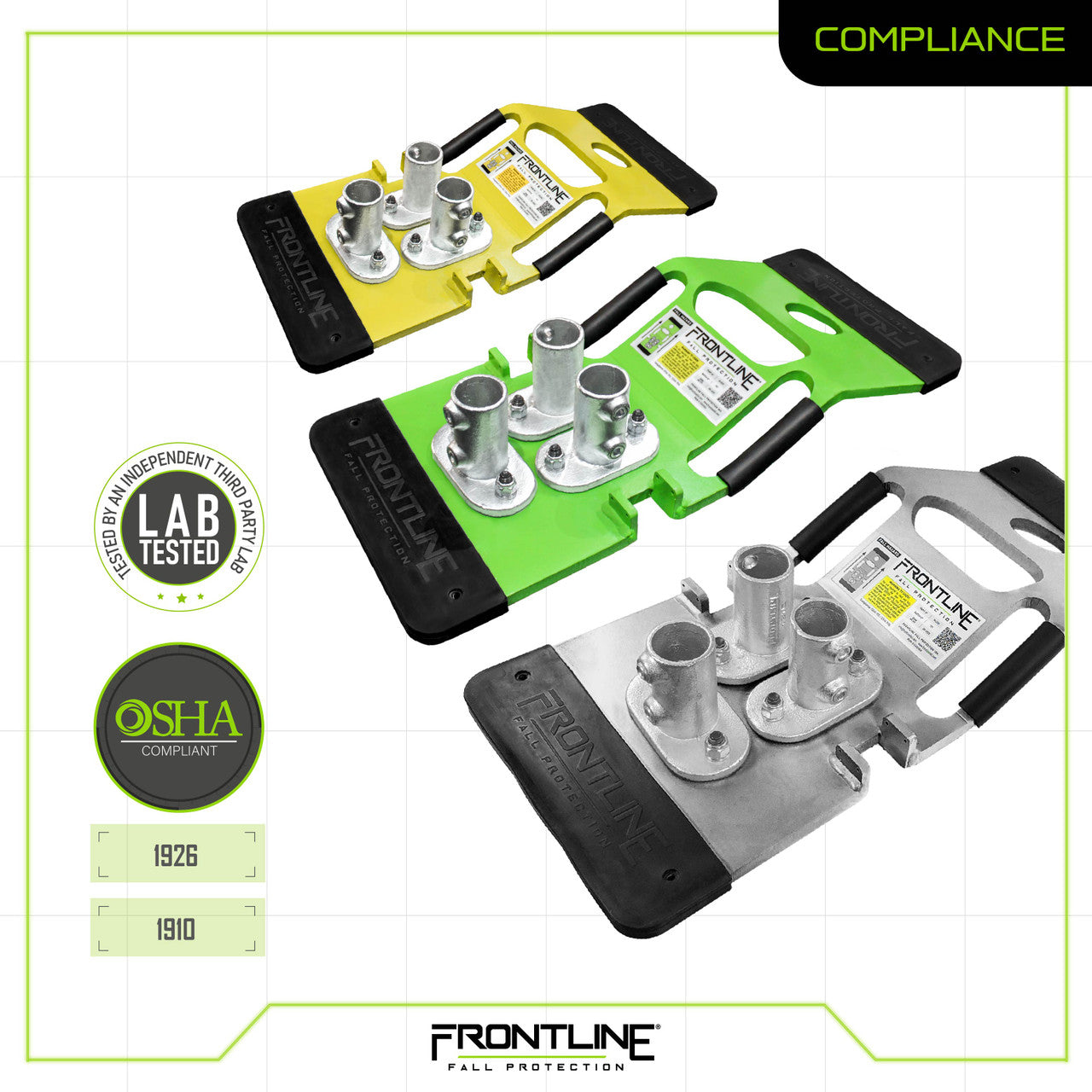 Frontline GUS75 Guardrail System Non-Penetrating Complete 75' Kit