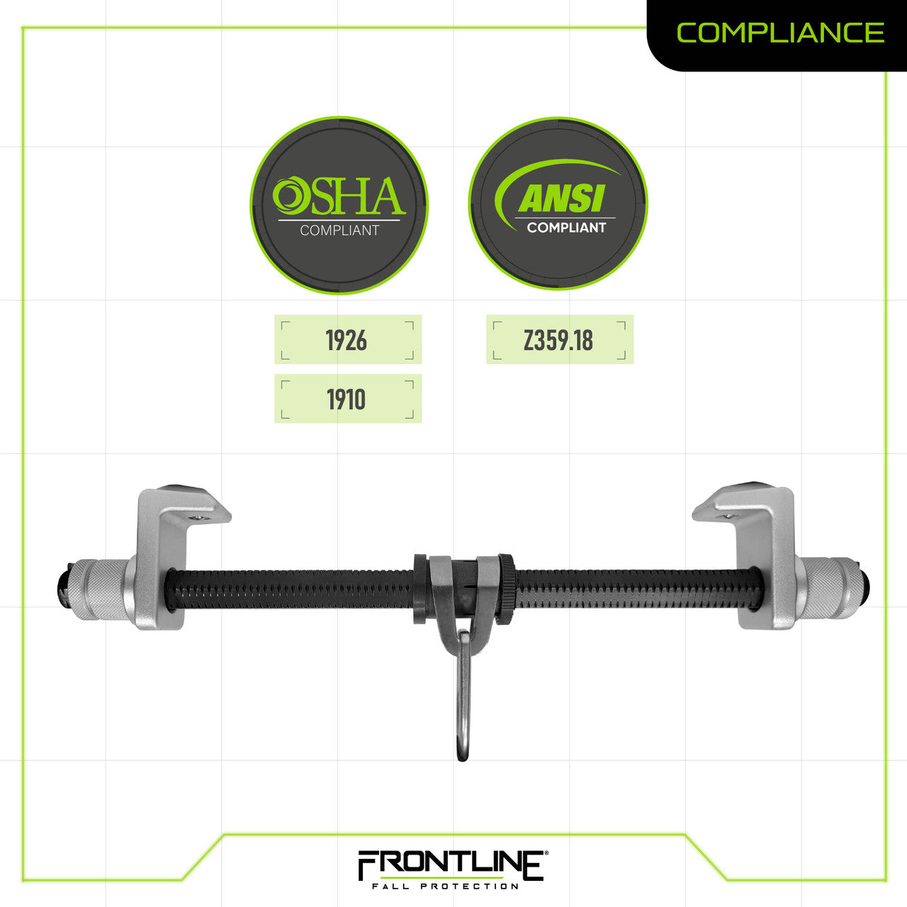 Frontline STAH Aluminum I-Beam Slider Anchor