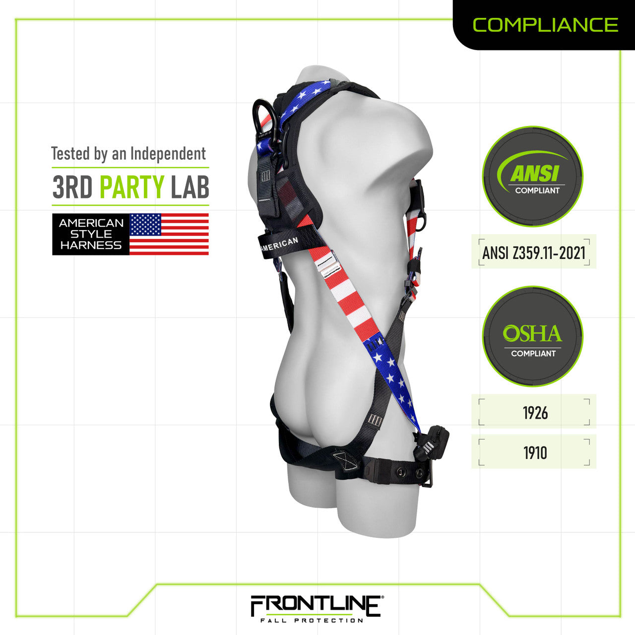 Frontline 110VTB-AM Combat™ American Style Vest Harness
