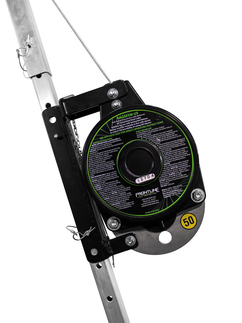 Frontline RAG503W-US Patriot™ 50' 3-Way Retrieval & SRL - Made in USA