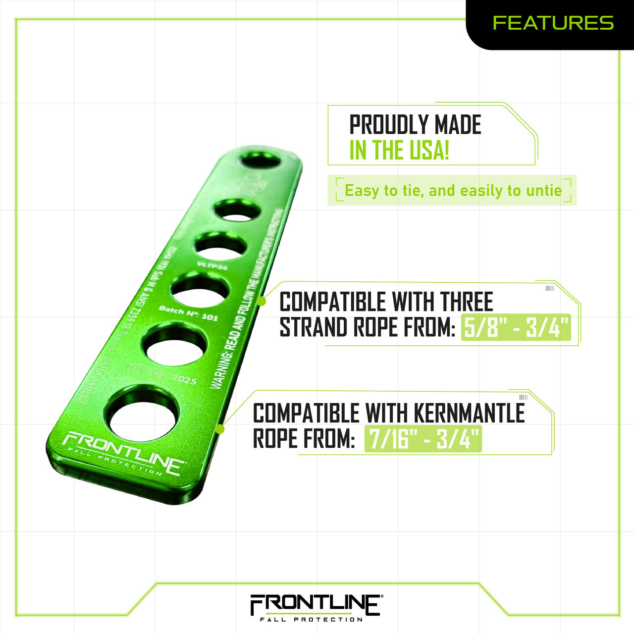 Frontline VLTP34 Rope Termination Plate