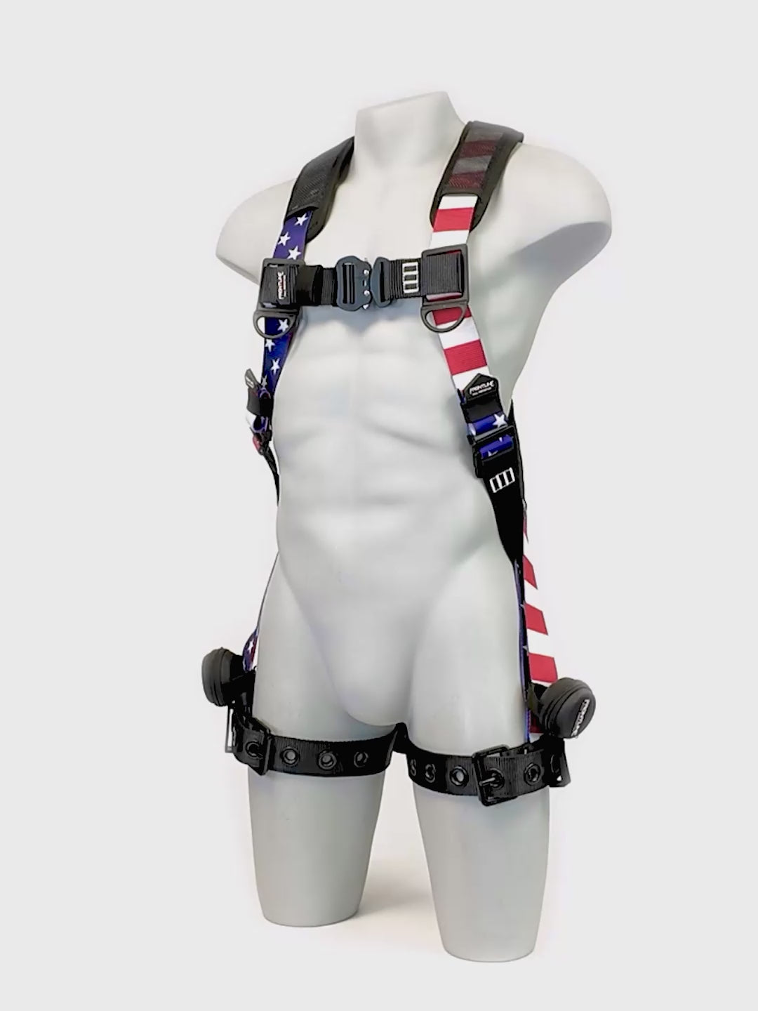 Load video: Frontline 110VTB-AM Combat™ American Style Vest Harness