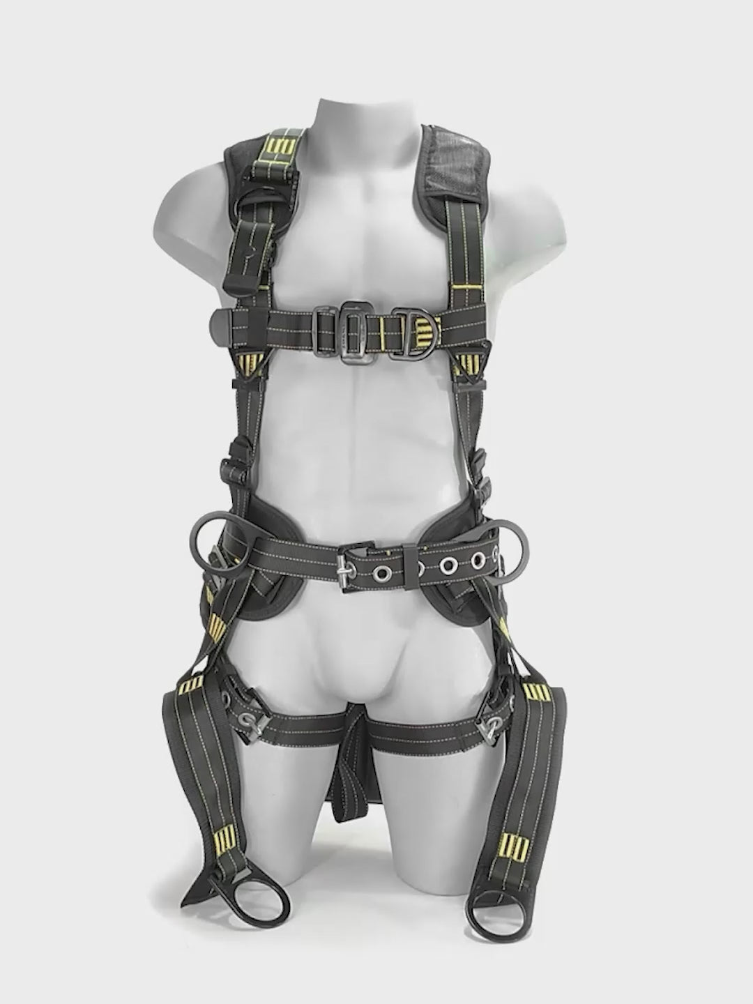 Load video: Frontline 150DHTW Derrick 6D with Removable Bosun Chair Full Body Harness