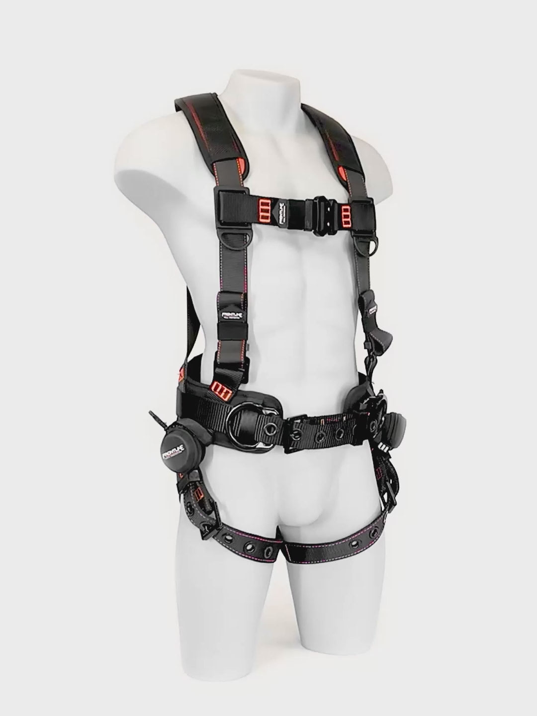 Load video: Frontline 110CTB Combat™ Lite Full Body Harness all Aluminum Hardware and Suspension Trauma Straps